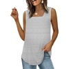 image:imageWIHOLL Womens Square Neck Tank Top4stripes Black
