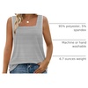 image:imageWIHOLL Womens Square Neck Tank Top4stripes Black