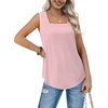 image:imageWIHOLL Womens Square Neck Tank Top4stripes Pink
