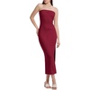 image:imageWIHOLL Womens Summer Dresses 2025 Fall Bodycon Maxi Tube Dress Strapless Side Slit Vacation Outfits