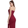image:imageWIHOLL Womens Summer Dresses 2025 Fall Bodycon Maxi Tube Dress Strapless Side Slit Vacation Outfits