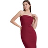 image:imageWIHOLL Womens Summer Dresses 2025 Fall Bodycon Maxi Tube Dress Strapless Side Slit Vacation Outfits