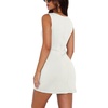 image:imageWIHOLL Womens Summer Mini Dress Graduation Party Club Cocktail Outfits Sleeveless Square Neck Bodycon Dresses01white