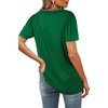 image:imageWIHOLL Womens Summer Tops Casual Square Neck Puff Short Sleeve T Shirts0green