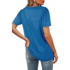 image:imageWIHOLL Womens Summer Tops Casual Square Neck Puff Short Sleeve T Shirts5blue