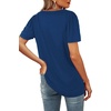 image:imageWIHOLL Womens Summer Tops Casual Square Neck Puff Short Sleeve T Shirts5denim Blue