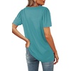 image:imageWIHOLL Womens Summer Tops Casual Square Neck Puff Short Sleeve T Shirts5turquoise