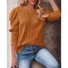 image:imageWIHOLL Womens Sweaters Trendy Round Neck Long Sleeve Tops Loose Fit