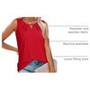 image:imageWIHOLL Womens Tank Tops Loose Fit Casual Sleeveless Tops Keyhole Neck Trendy Summer Tops Flowy Clothes Outfits 2026Red