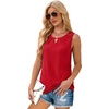 image:imageWIHOLL Womens Tank Tops Loose Fit Casual Sleeveless Tops Keyhole Neck Trendy Summer Tops Flowy Clothes Outfits 2026Red