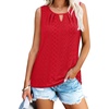 image:imageWIHOLL Womens Tank Tops Loose Fit Casual Sleeveless Tops Keyhole Neck Trendy Summer Tops Flowy Clothes Outfits 2026Red