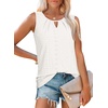 image:imageWIHOLL Womens Tank Tops Loose Fit Casual Sleeveless Tops Keyhole Neck Trendy Summer Tops Flowy Clothes Outfits 2026White