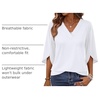 image:imageWIHOLL Womens Tops Summer Outfits 2026 V Neck Shirts Womens Blouses Dressy Casual Bell Sleeve Fashion Clothing01 White