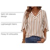 image:imageWIHOLL Womens Tops Summer Outfits 2026 V Neck Shirts Womens Blouses Dressy Casual Bell Sleeve Fashion Clothing02 Striped