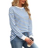 image:imageWIHOLL Womens Tunic Tops Long Sleeve Striped Shirts Crewneck Tops