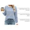 image:imageWIHOLL Womens Tunic Tops Long Sleeve Striped Shirts Crewneck Tops