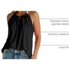 image:imageWlHOLL Womens Pleated Tank Tops Spaghetti Strap Camisole Halter Tops Curved Hem Fashion 2026Cblack