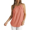image:imageWlHOLL Womens Pleated Tank Tops Spaghetti Strap Camisole Halter Tops Curved Hem Fashion 2026Dcoral
