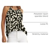 image:imageWlHOLL Womens Pleated Tank Tops Spaghetti Strap Camisole Halter Tops Curved Hem Fashion 2026Eblack Leopard