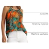 image:imageWlHOLL Womens Pleated Tank Tops Spaghetti Strap Camisole Halter Tops Curved Hem Fashion 2026Fprint Hawaiian