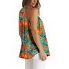 image:imageWlHOLL Womens Pleated Tank Tops Spaghetti Strap Camisole Halter Tops Curved Hem Fashion 2026Fprint Hawaiian