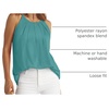 image:imageWlHOLL Womens Pleated Tank Tops Spaghetti Strap Camisole Halter Tops Curved Hem Fashion 2026Gblue Green