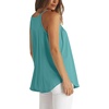 image:imageWlHOLL Womens Pleated Tank Tops Spaghetti Strap Camisole Halter Tops Curved Hem Fashion 2026Gblue Green