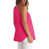 image:imageWlHOLL Womens Pleated Tank Tops Spaghetti Strap Camisole Halter Tops Curved Hem Fashion 2026Ghot Pink