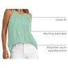 image:imageWlHOLL Womens Pleated Tank Tops Spaghetti Strap Camisole Halter Tops Curved Hem Fashion 2026Hlake Green