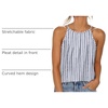 image:imageWlHOLL Womens Pleated Tank Tops Spaghetti Strap Camisole Halter Tops Curved Hem Fashion 2026Jblue Striped