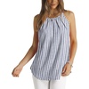 image:imageWlHOLL Womens Pleated Tank Tops Spaghetti Strap Camisole Halter Tops Curved Hem Fashion 2026Jblue Striped