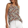 image:imageWlHOLL Womens Pleated Tank Tops Spaghetti Strap Camisole Halter Tops Curved Hem Fashion 2026Jboho Print 01