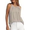 image:imageWlHOLL Womens Pleated Tank Tops Spaghetti Strap Camisole Halter Tops Curved Hem Fashion 2026Jstripe