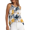 image:imageWlHOLL Womens Pleated Tank Tops Spaghetti Strap Camisole Halter Tops Curved Hem Fashion 2026Kmulti Teal