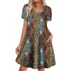 image:imageWIHOLL Boho Summer Dresses for Women Casual Loose T Shirt Dress with Pockets Beach Vacation Outfits S4XL01boho Multicolor