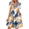 image:imageWIHOLL Boho Summer Dresses for Women Casual Loose T Shirt Dress with Pockets Beach Vacation Outfits S4XL04watercolor Floral