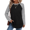 image:imageWIHOLL Long Sleeve Shirts for Women Fall Sweaters Lightweight Trendy Tops1paneled Grey Black