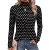 image:imageWIHOLL Long Sleeve Shirts for Women Fall Tops Casual OutfitsBlack Polka Dot