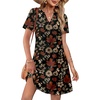 image:imageWIHOLL Summer Dresses for Women Casual V Neck Wedding Guest Dress Hawaiian Midi Dress Fashion Beach Vacation Clothes2maple Leaf