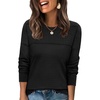image:imageWIHOLL Sweaters for Women Crewneck Crochet Tops Long Sleeve 2026 Fall Winter Outfits Fashion ClothingBlack