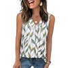 image:imageWIHOLL Tank Tops for Women Summer V Neck T Shirts Trendy Sleeveless Basic Tees Fashion Clothing5multi Leaf