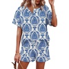 Short Sleeve - Blue Floral