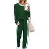 image:imageWIHOLL Womens 2 Piece Lounge Sets Fall Outfits Fashion Clothing ClothesGreen
