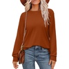 image:imageWIHOLL Womens Long Sleeve Shirts Loose Fits Fall Outfits Basic Casual Tunic Tops Crewneck Clothes