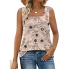 image:imageWIHOLL Womens Square Neck Tank Top0beige Flower
