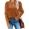 image:imageWIHOLL Womens Sweaters Trendy Round Neck Long Sleeve Tops Loose Fit