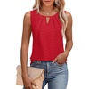 image:imageWIHOLL Womens Tank Tops Loose Fit Casual Sleeveless Tops Keyhole Neck Trendy Summer Tops Flowy Clothes Outfits 2026Red