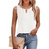 image:imageWIHOLL Womens Tank Tops Loose Fit Casual Sleeveless Tops Keyhole Neck Trendy Summer Tops Flowy Clothes Outfits 2026White