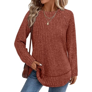 image:imageWIHOLL Long Sleeve Shirts for Women Fall Sweaters Lightweight Trendy Tops1caramel