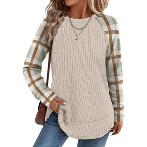 image:imageWIHOLL Long Sleeve Shirts for Women Fall Sweaters Lightweight Trendy Tops1print 2